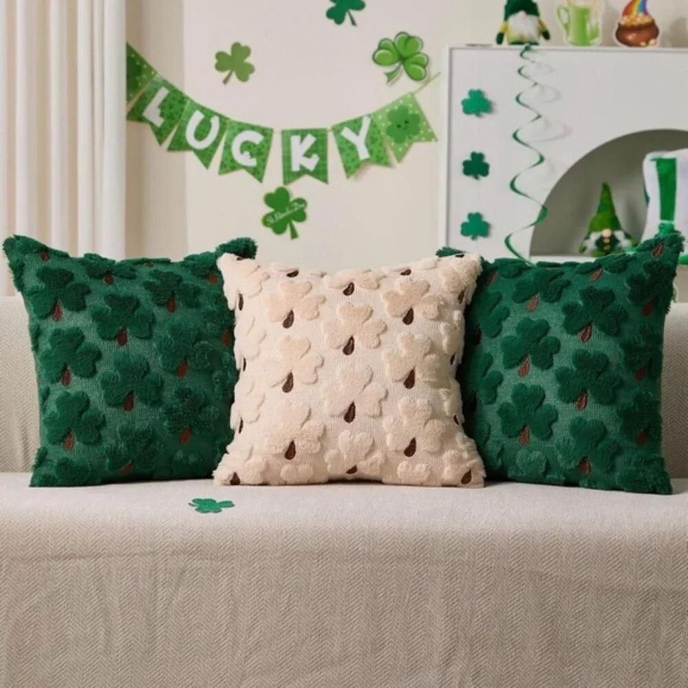 St Patricks Day Pillow Covers 18x18 Inch Set of 2